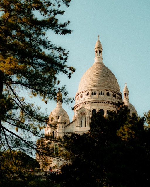 Sacré-Cœur zwischen Kiefernzweigen